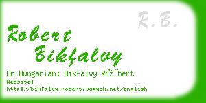 robert bikfalvy business card